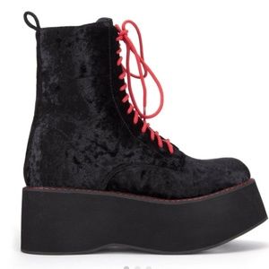 Koi Velvet Platform Boots